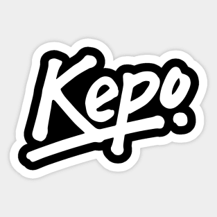 KEPO - Knowing Every Particular Object (White) Sticker